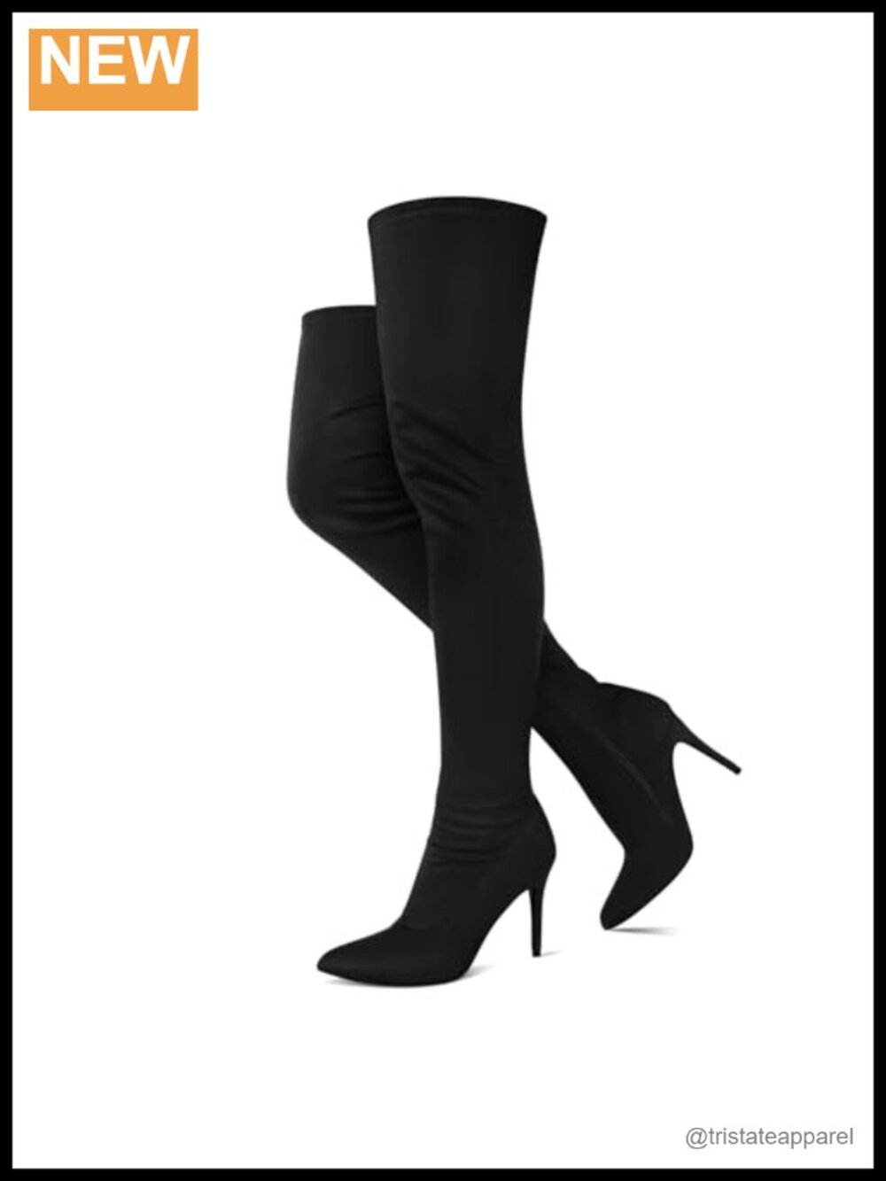 Thigh High Boots for Women Pointed Toe Stiletto Over The Knee Suede Side Zipper